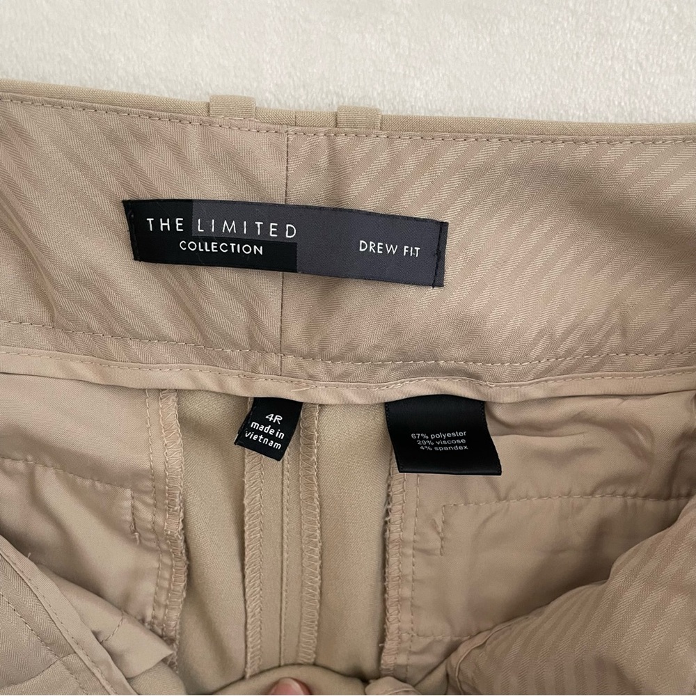 The Limited Drew Fit Beige Career Pants Women's 4R Straight Leg Office Business - Picture 2 of 11